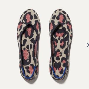 Rothy's Pink and Black Animal Print Flats